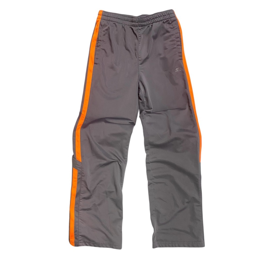 Starter Track Pants Boys Size XXL 18 Windbreaker 90s Gray Orange